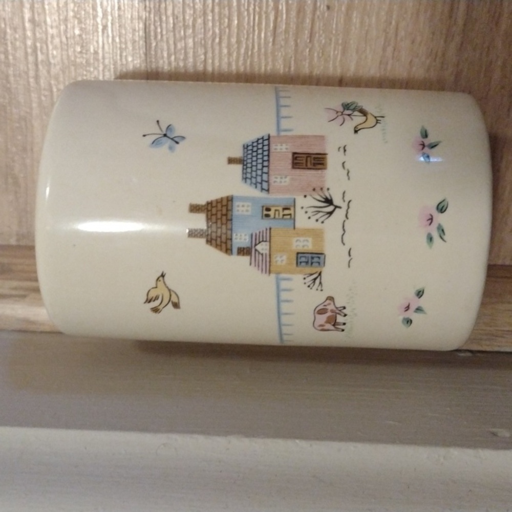 Salt & Pepper Small Cottages Themed Shakers Set with Wooden Napkin Holder - Picture 5 of 7